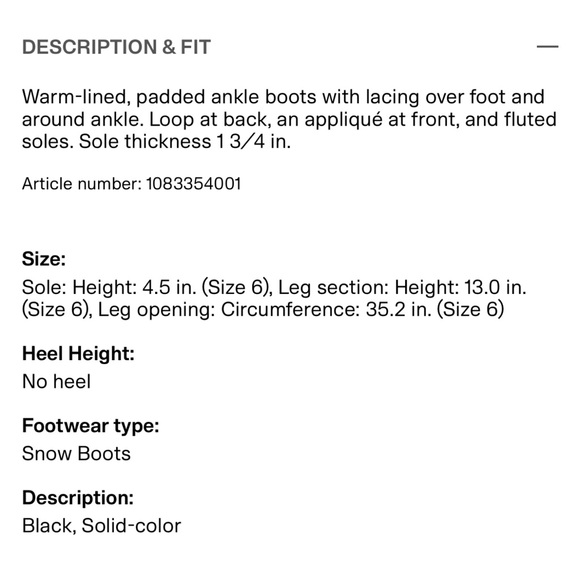 H&M Laced Padded Boots - Picture 3 of 11